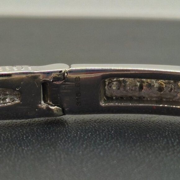 Red Garnet Bangle Bracelet in Stainless Steel NWOT - Picture 7 of 7